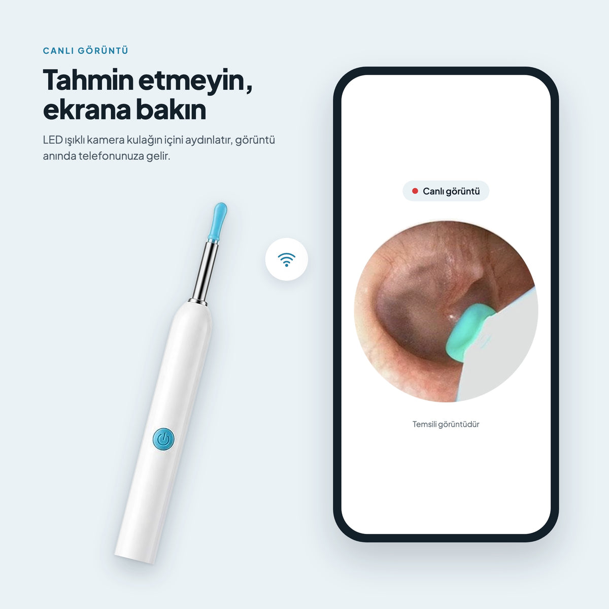 Telefonda canlı kulak içi görüntüsü